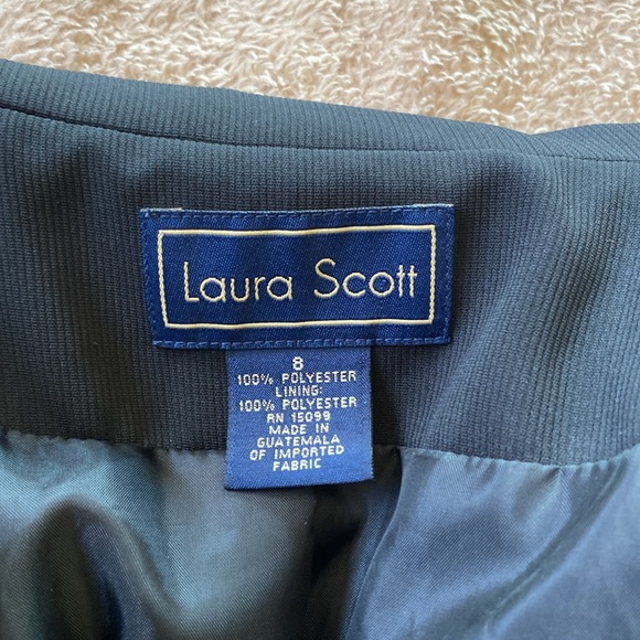 Laura Scott Black Career Dress Suit | Sleeveless Dress + Blazer | Size 8 - Picture 7 of 10